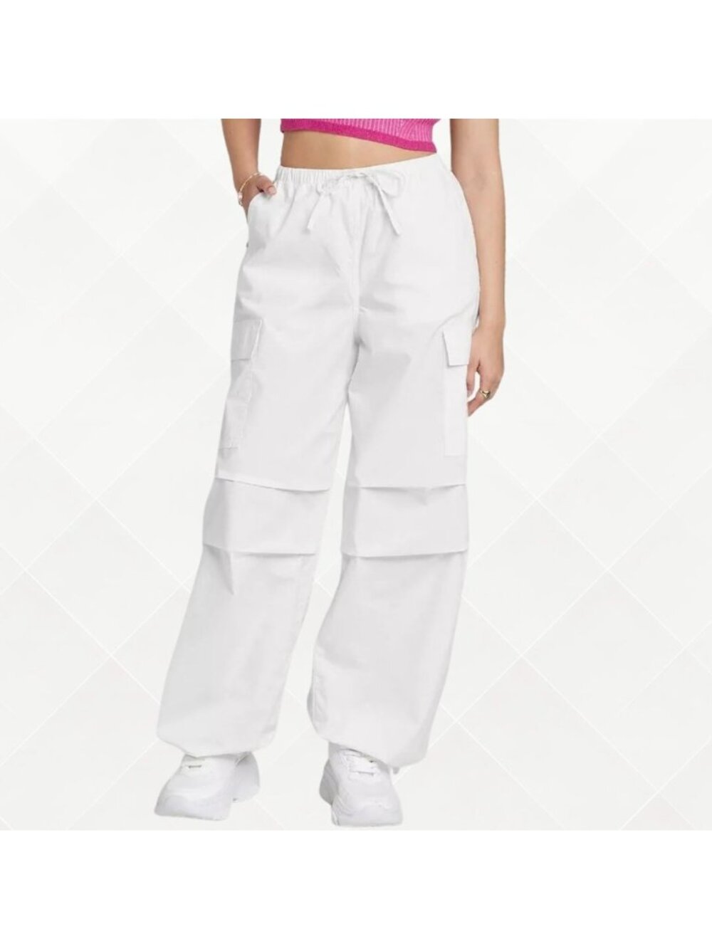 NWT Wild Fable Parachute Pants • White • Size M - WPT-100058